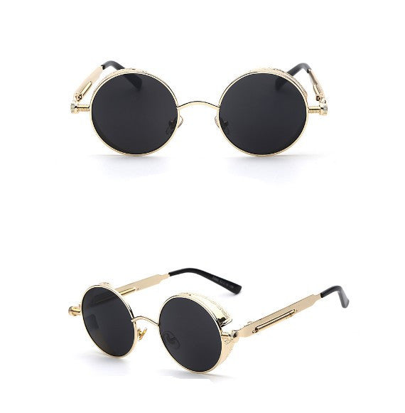 Coating Mirrored Sunglasses Round Circle